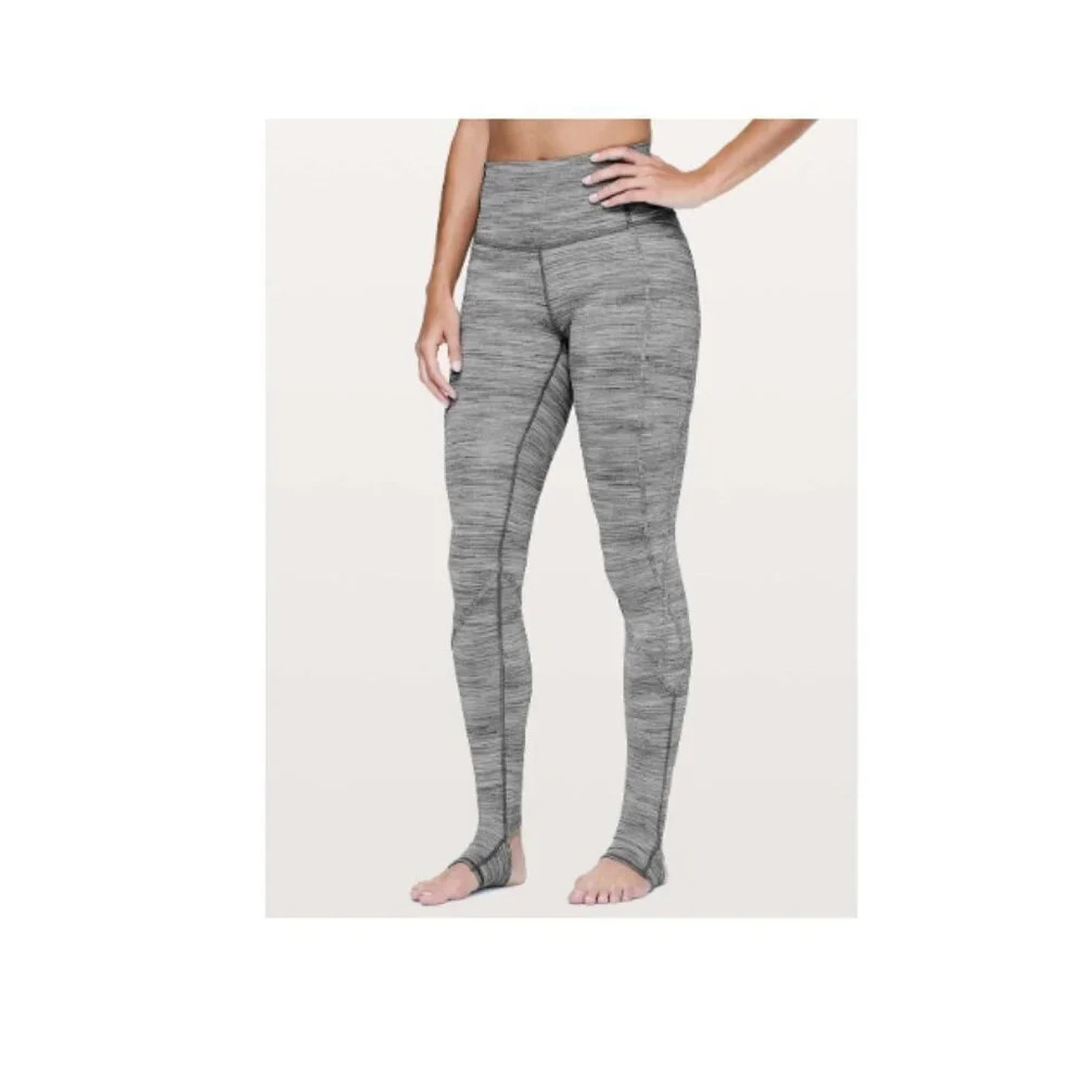 Lululemon Moment To Movement Tight 28" Space  Dye Camo Seal Grey Deep Coal